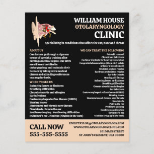 Ohrdesign, Otolaryngologin Otolaryngology Clinic Flyer