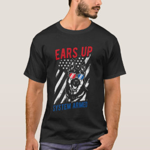 OHREN HOCH SYSTEM AKTIVIERT Deutscher Schäferhund T-Shirt