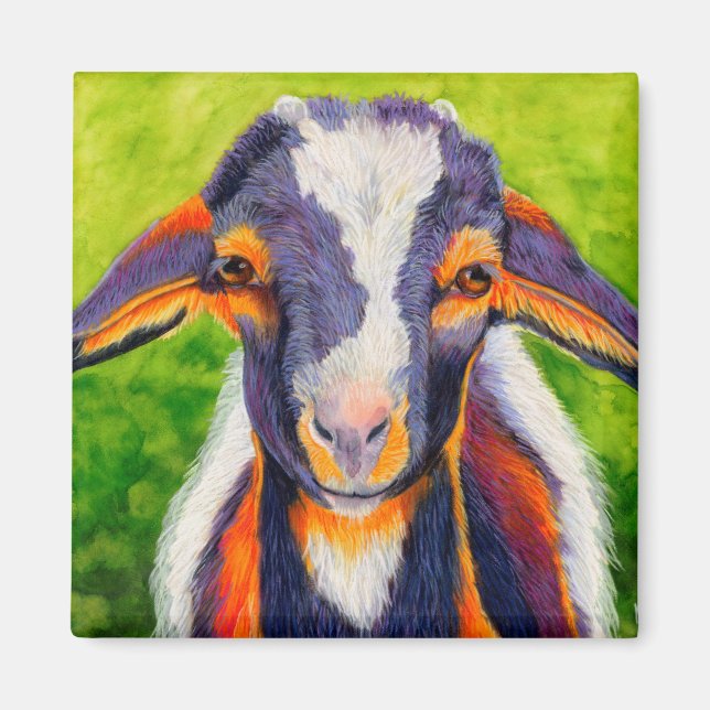 Ohren sehen Sie Kind an - Baby Goat Magnet (Vorne)
