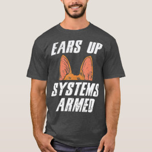 Ohren-Up-Systeme bewaffnete deutsche Hirte K9 Poli T-Shirt