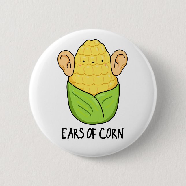 Ohren von Maisknospen Button (Vorderseite)