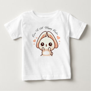 Ohren zu einem glücklichen Oster Baby T-shirt