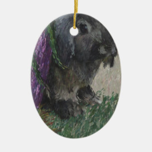 Ohrige Kaninchenmalerei Schmierölniederdrucks Keramikornament