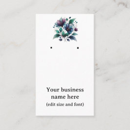 Ohrkarte mit hübscher, blauer abstrakter Blume. Visitenkarte