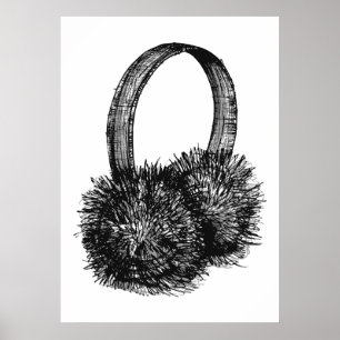 Ohrmuffs Fashion Sketch Poster