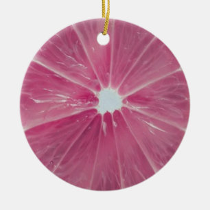 Ohrringe aus rosa Zitrusfrüchten Keramik Ornament