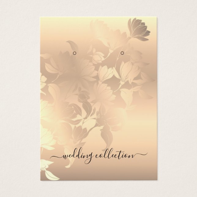 Ohrringe Display-Karte Romantisch Vintag rosa Blüt (Vorderseite)