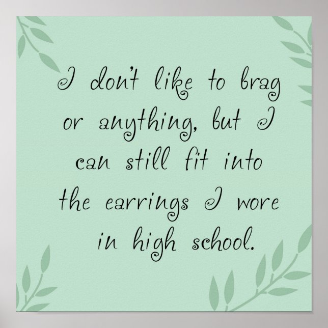 Ohrringe Poster (Vorne)