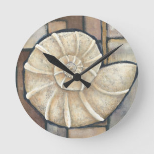 Ohrschnecken-Muschel Runde Wanduhr