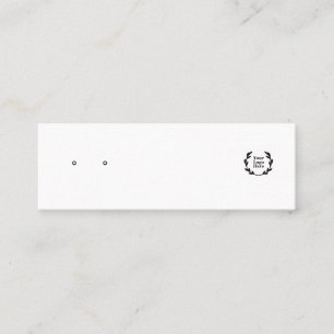 Ohrstecker-Anzeigekarte Weiße Schmuckanzeige Mini Visitenkarte