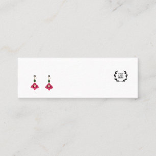 Ohrstecker-Anzeigekarte Weiße Schmuckanzeige Mini Visitenkarte