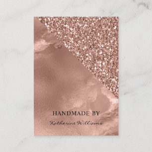 Ohrstecker-Displaykarte Roségold und Glitter Visitenkarte