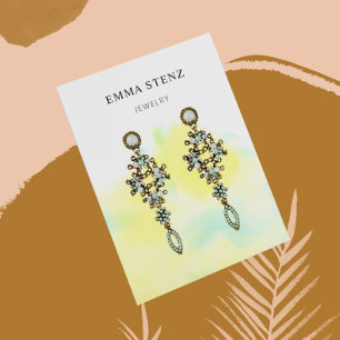 Ohrstecker-Displaykarte • Serene Watercolor Splash Visitenkarte