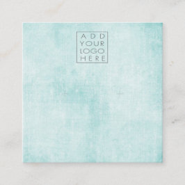 Ohrstecker Rückseitenkarten Aqua Eigenes Logo hinz Quadratische Visitenkarte