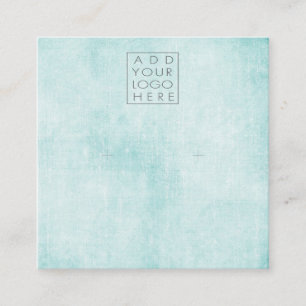 Ohrstecker Rückseitenkarten Aqua Eigenes Logo hinz Quadratische Visitenkarte