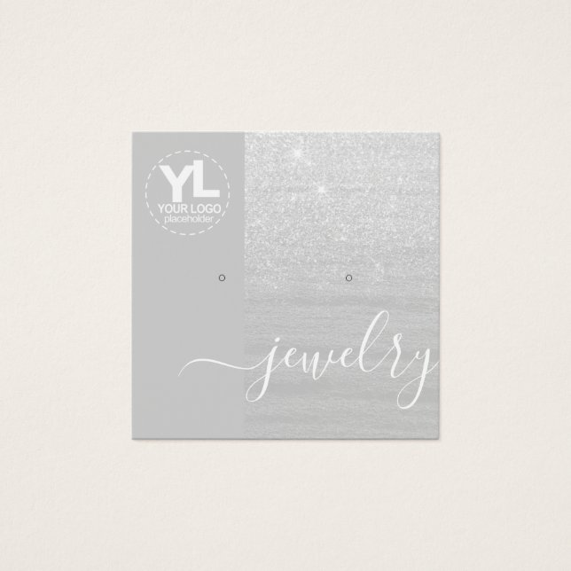 Ohrstöcke Glamour Silver Glitzer Glam anzeigen (Vorderseite)