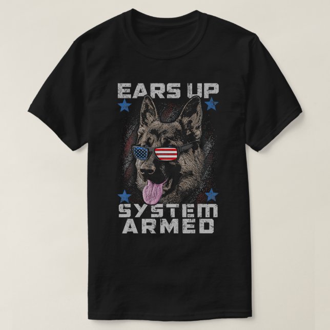 Ohrsystem mit Rüstung K9 T-Shirt (Design vorne)