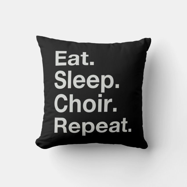 OHSChoir EatSleepChoirRepeat/Tiger Coussin foncé (Recto)