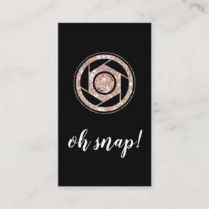 OhSnap Glitzer-Fotograf-vertikale Geschäfts-Karte Visitenkarte