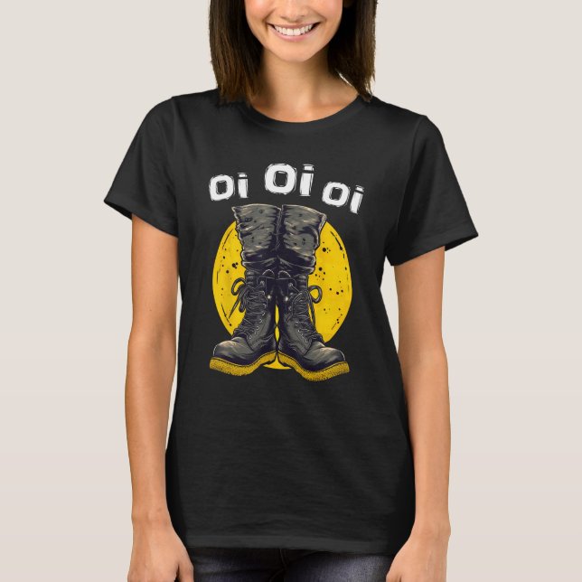 Oi Punk Music Skinhead Combat Boots  Oi Punk T-Shirt (Vorderseite)