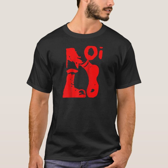 Oi Ska Music Punk Boots Rock Fans Red Raglan T-Shirt (Vorderseite)