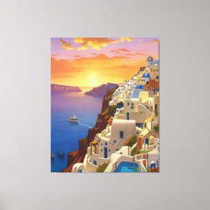 Oia, Santorini, Griechenland Art Leinwanddruck
