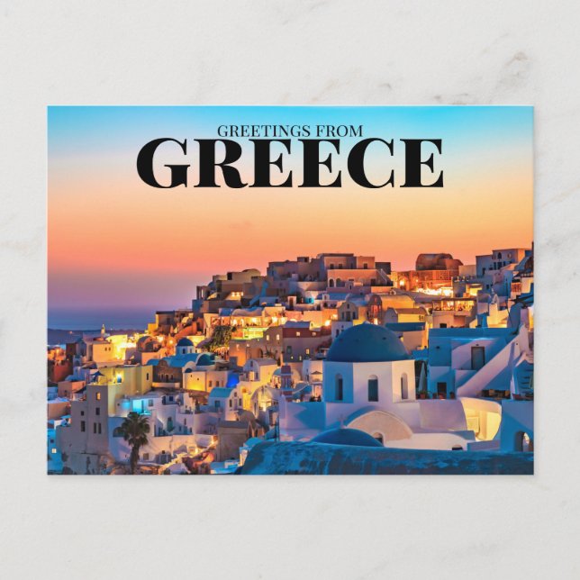 Oia Santorini, Griechenland Postkarte (Vorderseite)