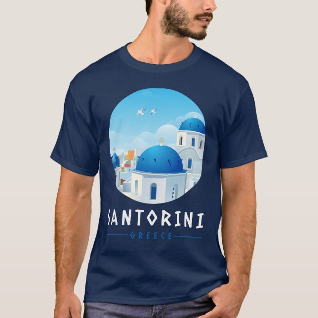 Oia, Santorini, Griechenland T-Shirt (Vorderseite)