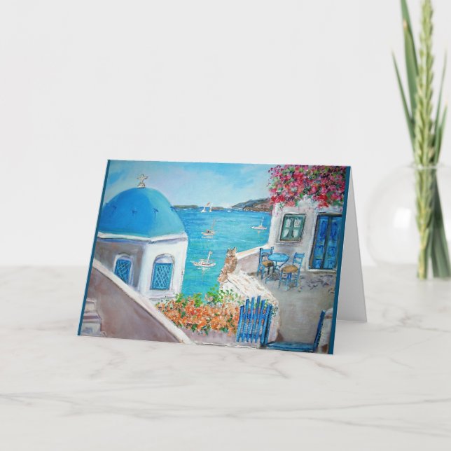 Oia, Santorini Gruß-Karte Karte (Vorderseite)