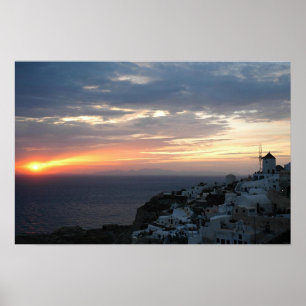 Oia-Sonnenuntergang Poster