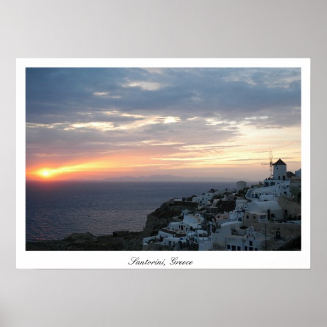 Oia Sunset Poster (Vorne)