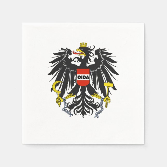 Oida Austria Dialect Eagle Serviette (Vorderseite)