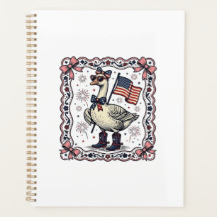 Oie patriotique Gravure vintage