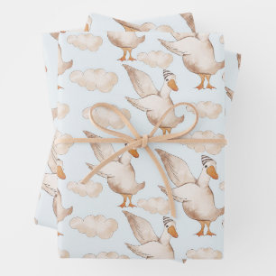 Oies en papier d'emballage casquette