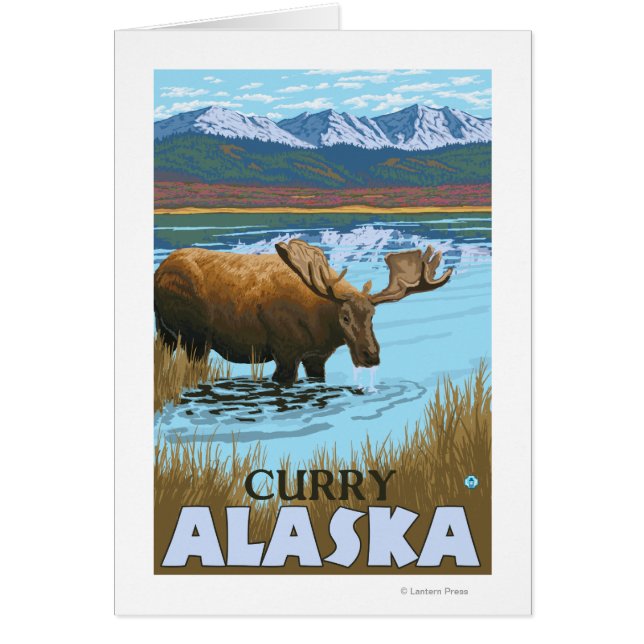 Oies qui boivent au lac - Curry, Alaska (Devant)