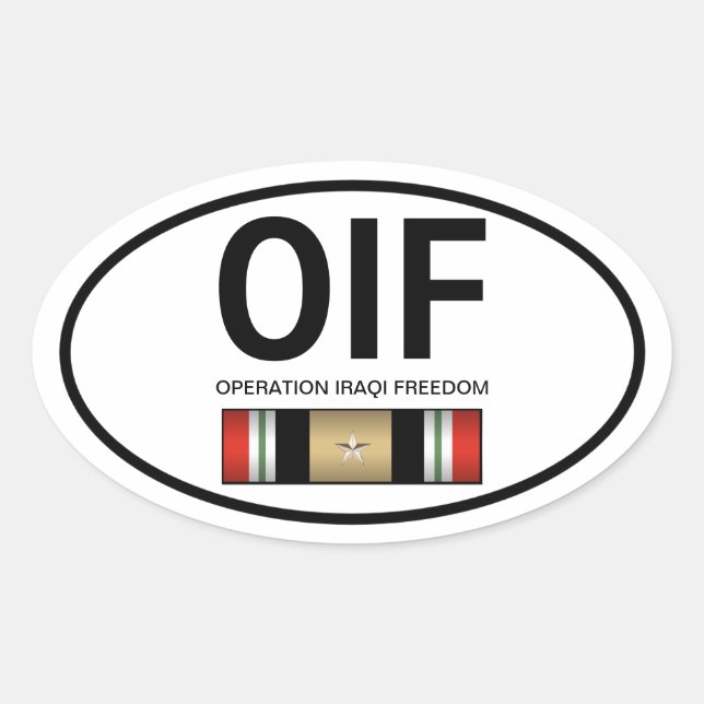 OIF-Aufkleber Ovaler Aufkleber (Vorderseite)
