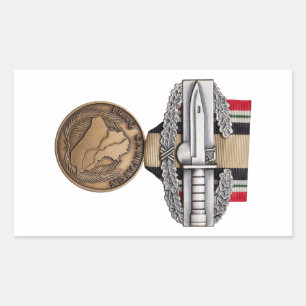 OIF Combat Action Abzeichen Rechteckiger Aufkleber