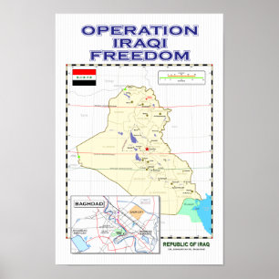 OIF - Der Irak-Kartenplakat Poster