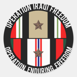 OIF - OEF 1 Stern Runder Aufkleber
