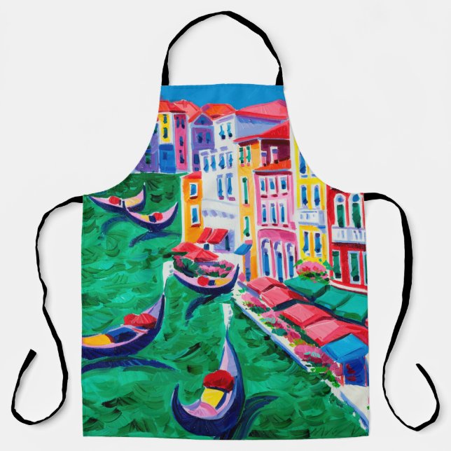  oil painting of beautiful Venice, Italy on canvas Schürze (Vorderseite)