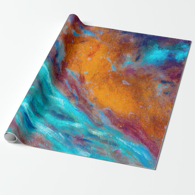 Oil painting on canvas. Abstract art background. F Geschenkpapier (Ungerollt)