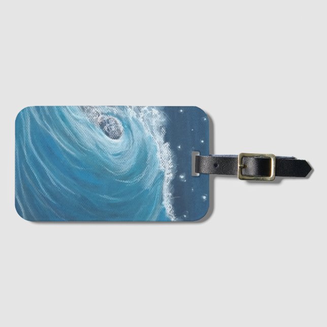 Oil pastel wave for phone case gepäckanhänger (Vorderseite (Horizontal))