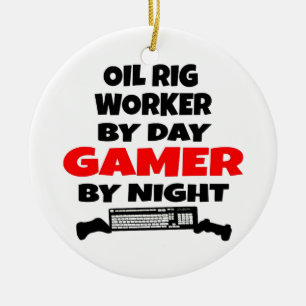 Oil Rig Worker Zombie Slayer Keramikornament