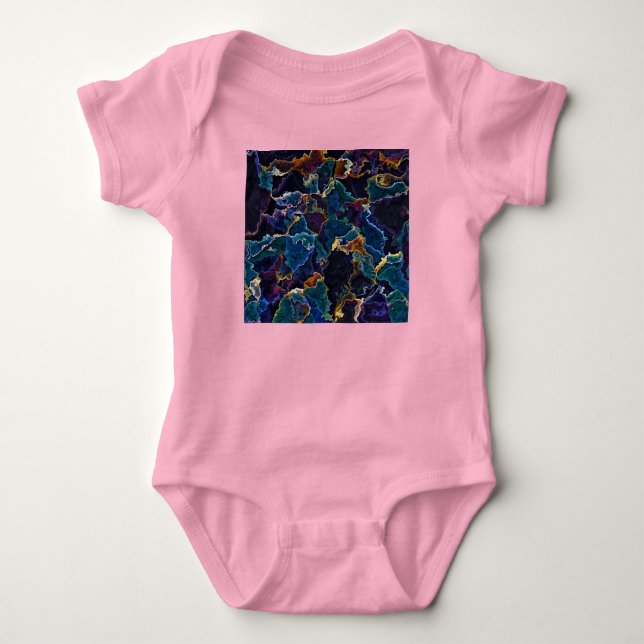 Oil Slick Baby Bodysuit Strampler (Vorderseite)