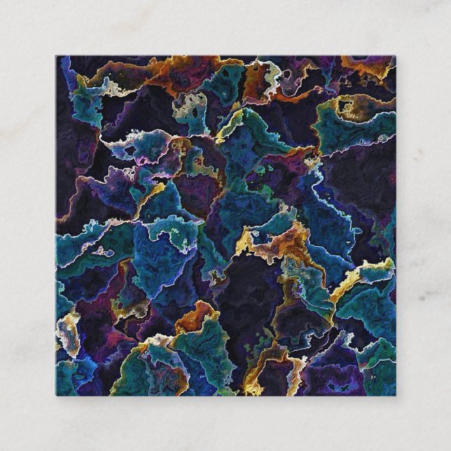 Oil Slick Business Card Quadratische Visitenkarte (Vorderseite)