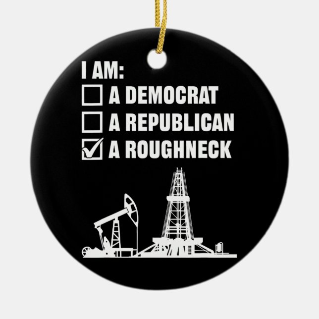 Oilfield Worker Welder Offshore Rig Oilman Keramik Ornament (Vorne)