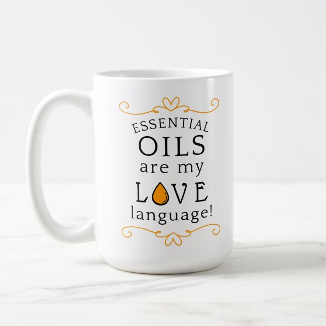 Oils Are My Love Language Coffee Mug Yellow/Gold Kaffeetasse (Links)