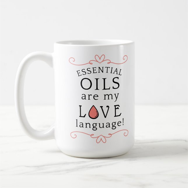 Oils Are My Love Language Mug Coral/Pink Kaffeetasse (Links)