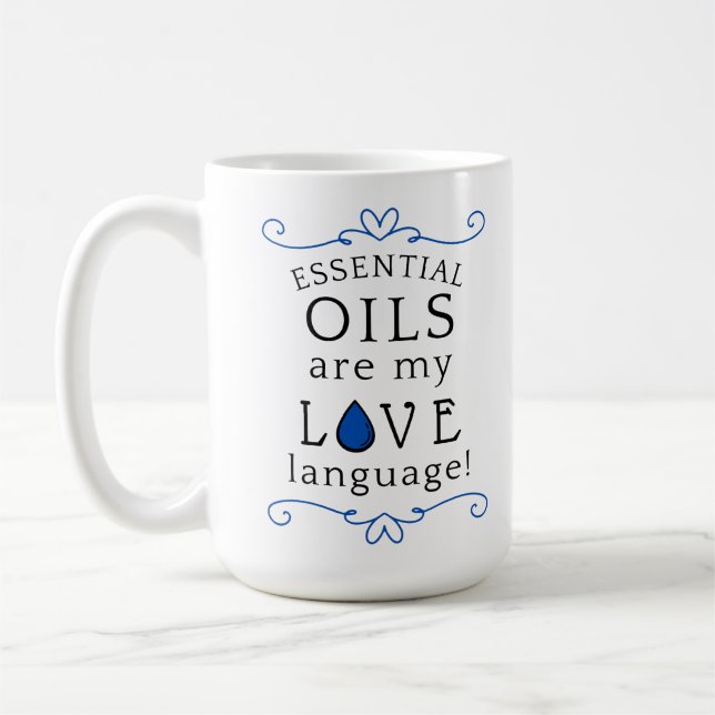 Oils Are My Love Language Mug Navy/Blue Kaffeetasse (Links)