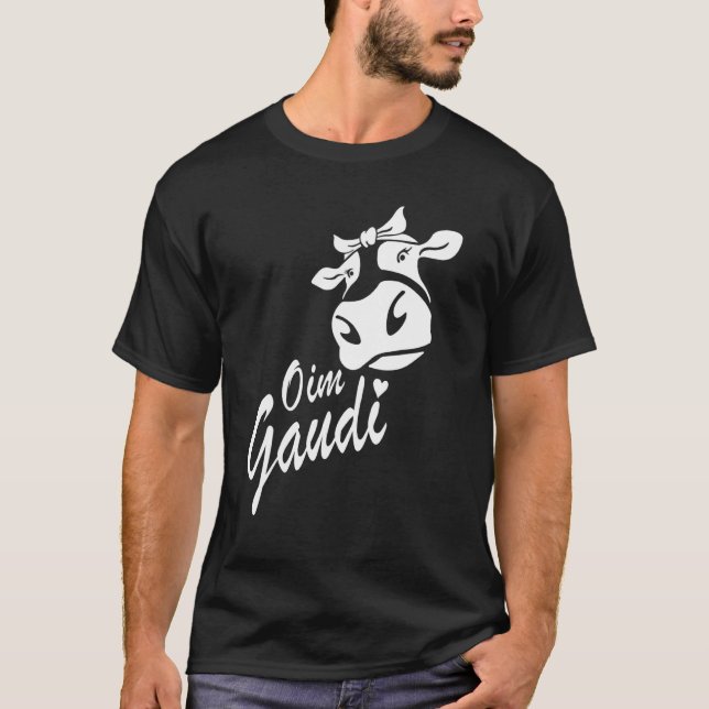 Oim Gaudi Cow Head Farm Alphütte Bauer Bauer F T-Shirt (Vorderseite)